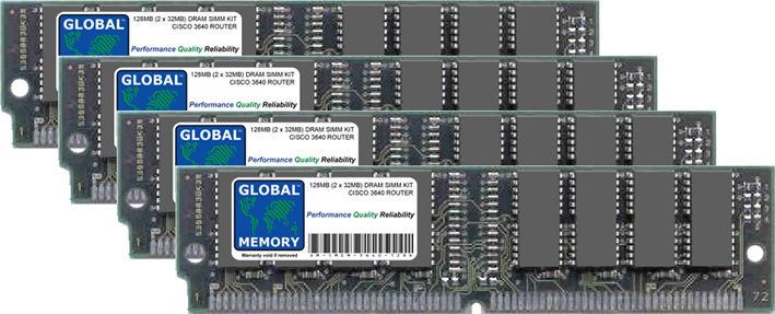 128MB (4 x 32MB) DRAM DIMM MEMORY RAM KIT FOR CISCO 3640 SERIES ROUTER (MEM3640-128D) - Click Image to Close